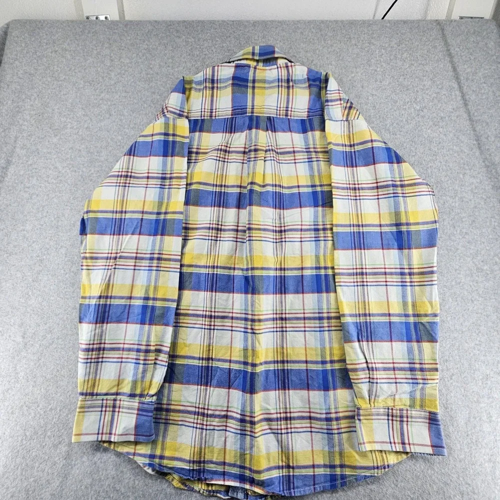 Wrangler‎ 20X Western Shirt Mens Medium Plaid Flip Cuffs Pocket Long Sleeve